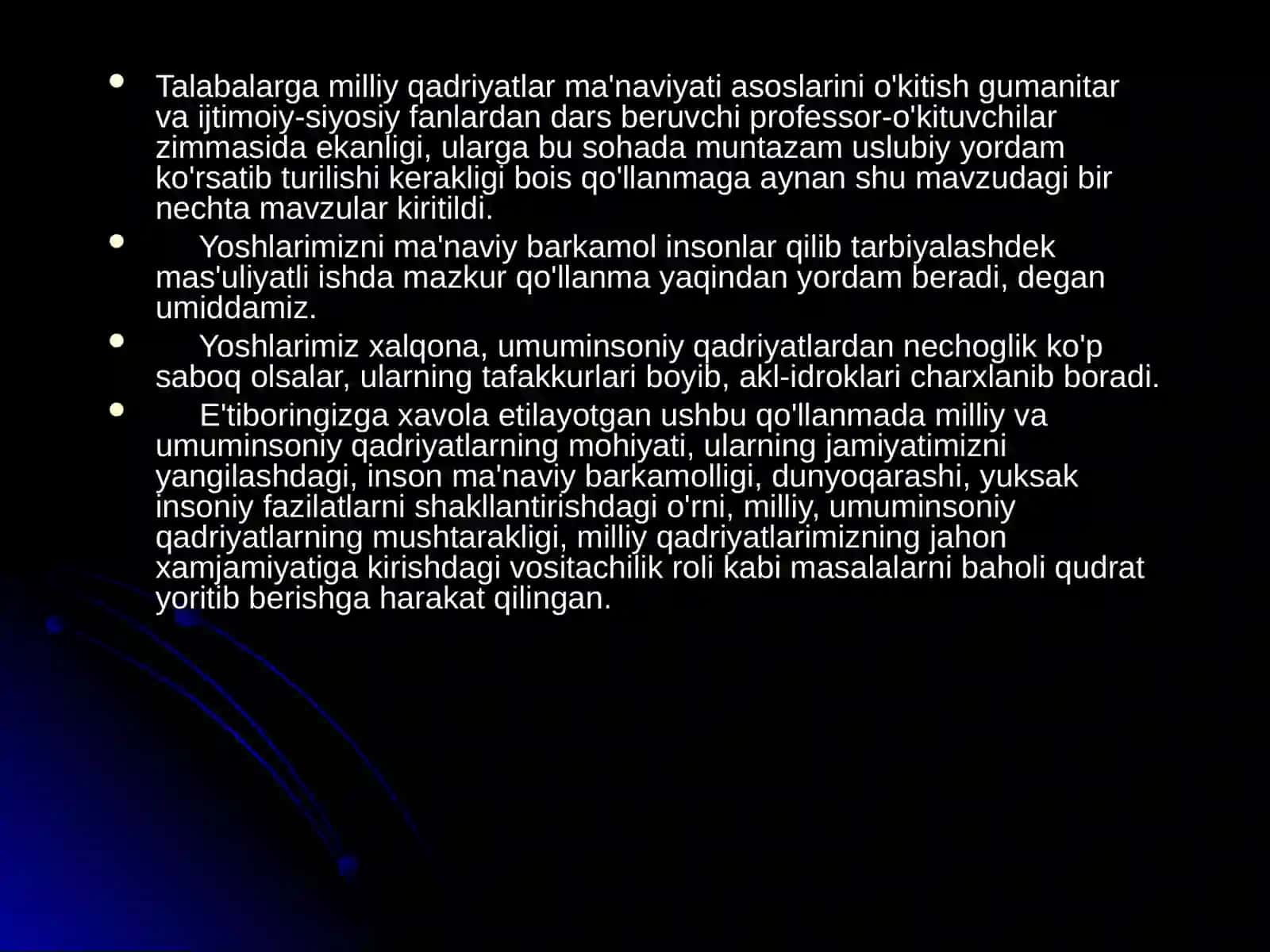 Nigoraning Ma’naviyat va dinshunoslik fanidan perezentatsiyasi 4