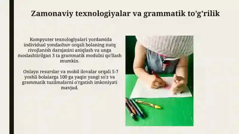 Maktabgacha yoshdagi bola nutqining grammatik to‘g‘riligini shakllantirish metodikasi 4