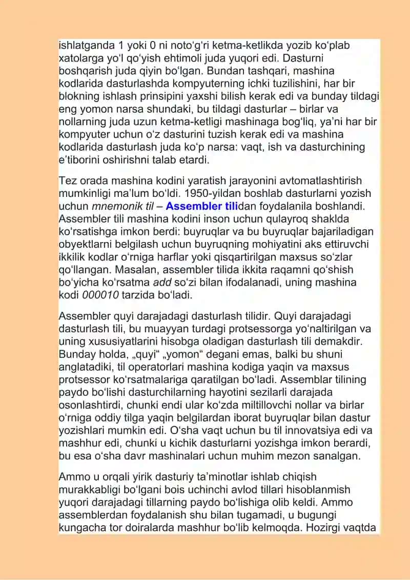 Yuqori darajali dasturlash tillari 4