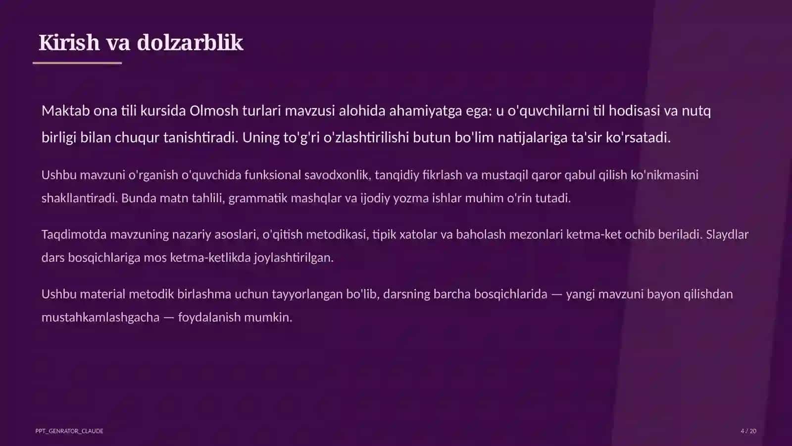 Olmosh turlari (6-sinf) 4