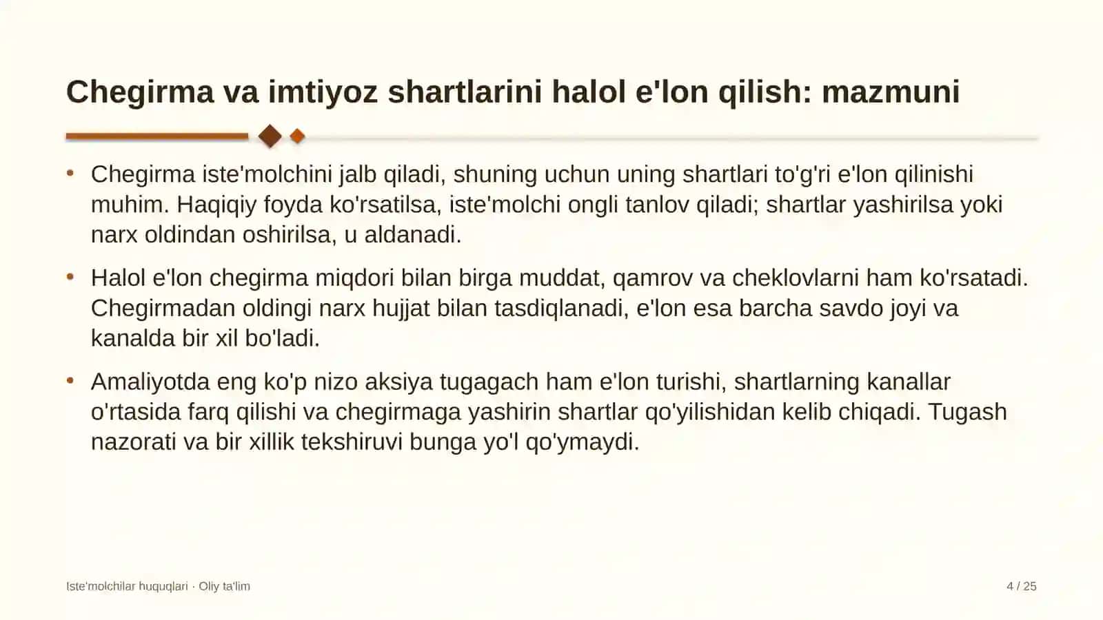 Aviakompaniyalarda imtiyozli va chegirmali shartlarni halol tarzda e'lon qilish 4