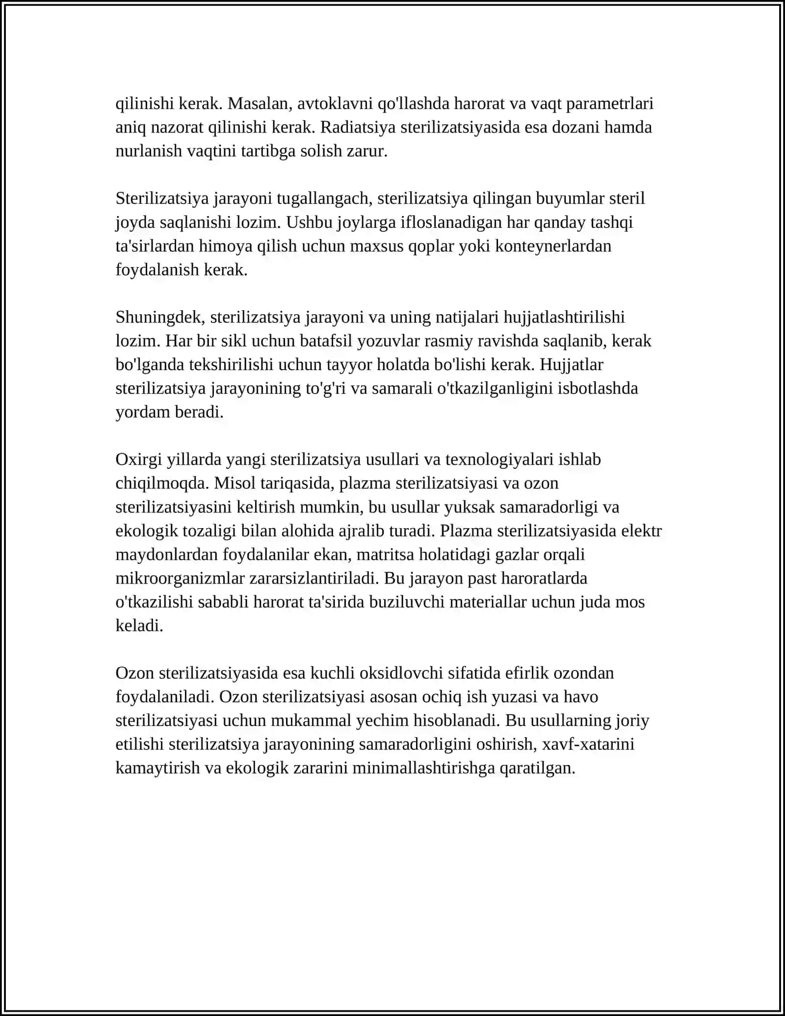 INFEKSIYA NAZORATI VA INFEKSION XAVFSIZLIK STERILIZATSIYA 4