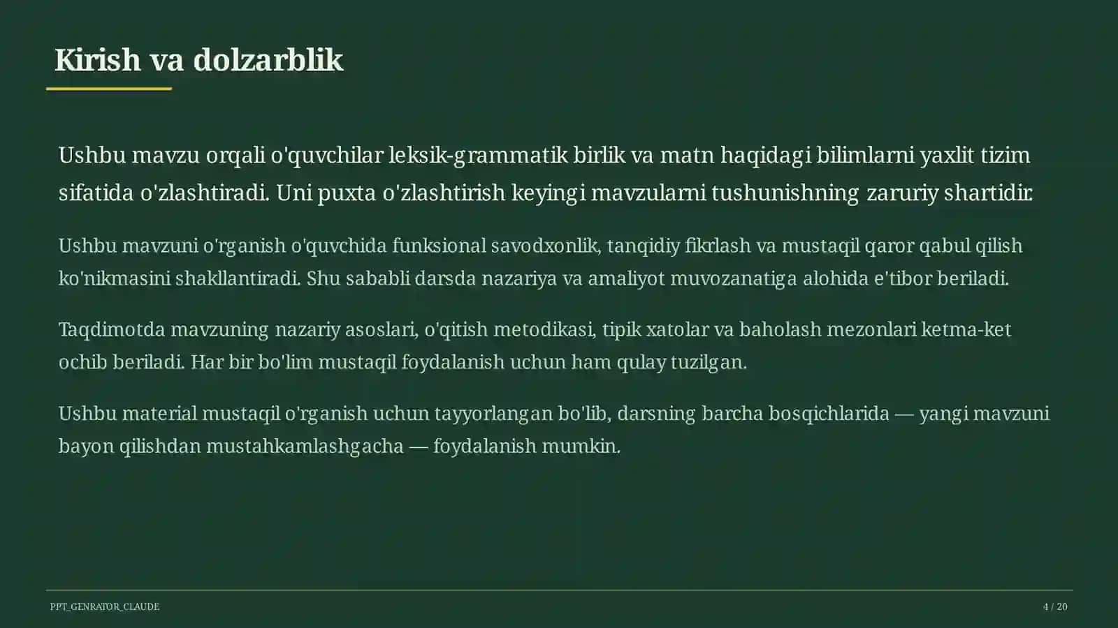 Rus tilida fe'l turlari: tugallangan va tugallanmagan (6-sinf) 4