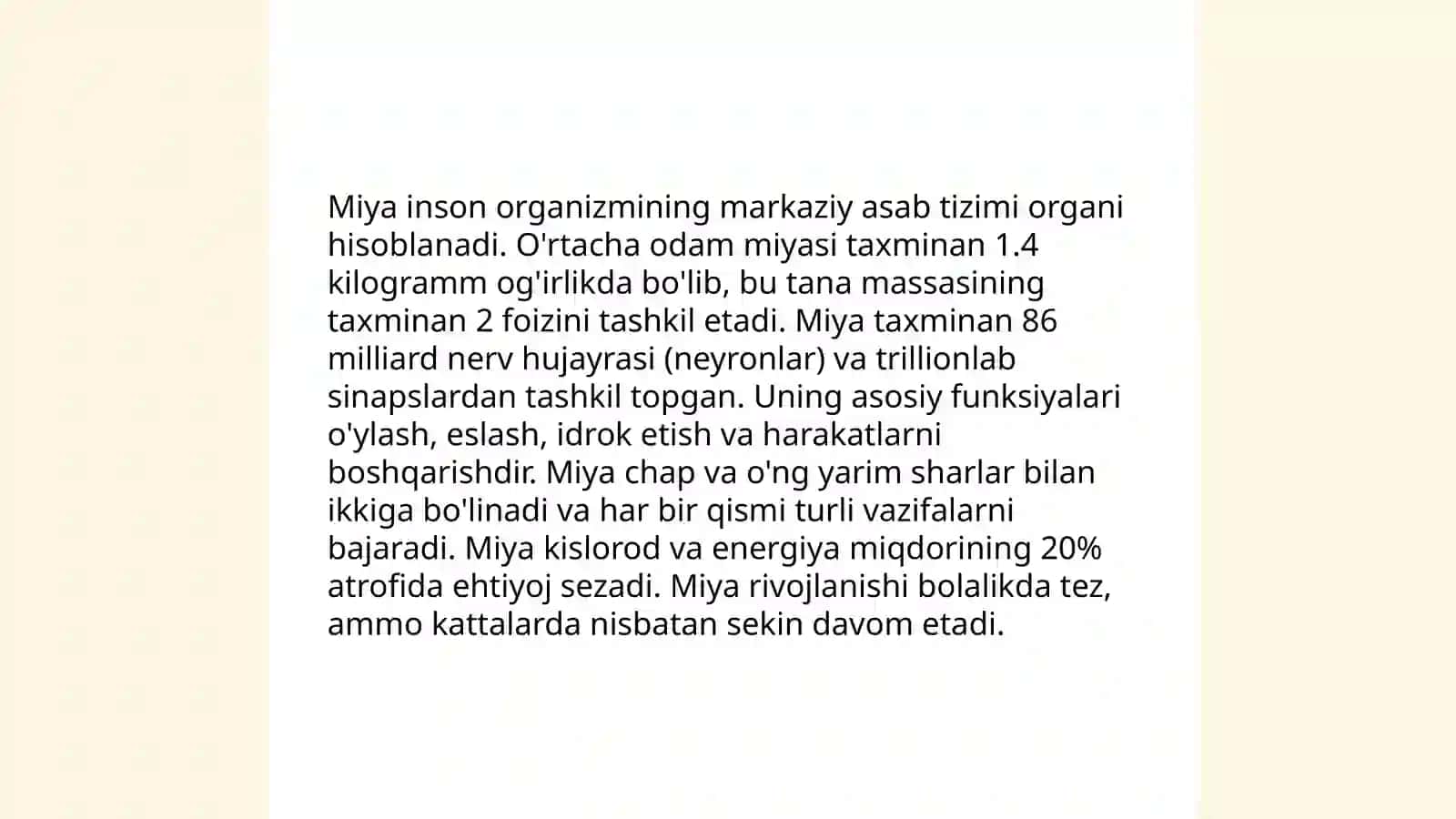 Markaziy asab tizimi haqida tushuncha 4