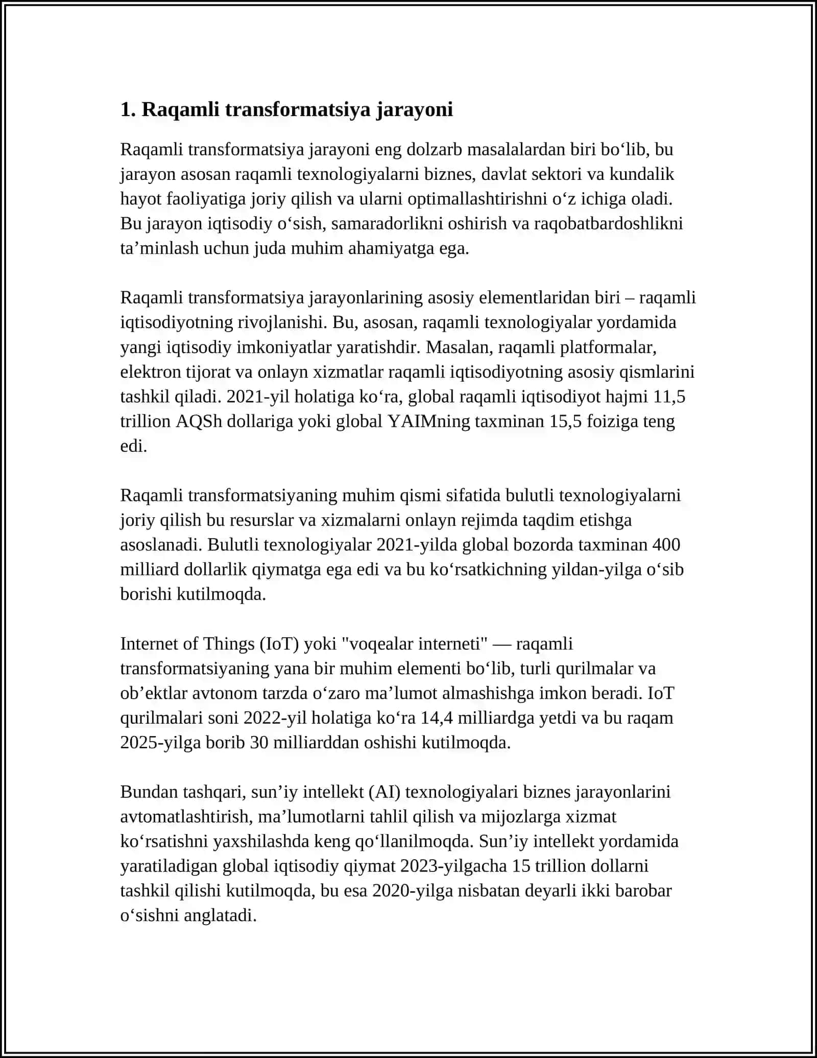 ZAMONAVIY AXBOROT KOMMUNIKATSIYA TEXNOLOGIYALARINING RIVOJLANISH TENDENSIYALARI VA ASOSIY YOʻNALISHLARI 4