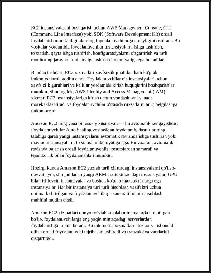 AMAZON CLOUD XIZMATI 4
