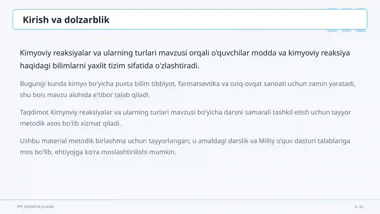 Kimyoviy reaksiyalar va ularning turlari (7-sinf) 4