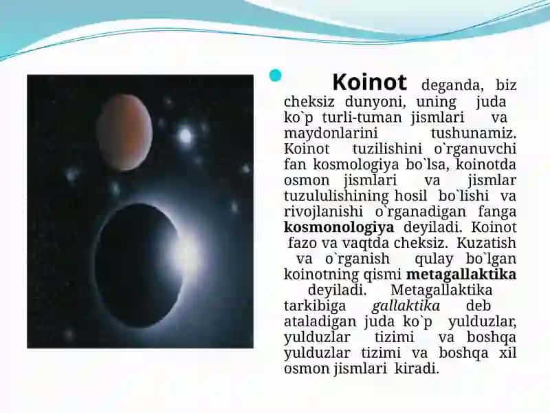 Kometavameteoritlar. meteoryomg'iri 4
