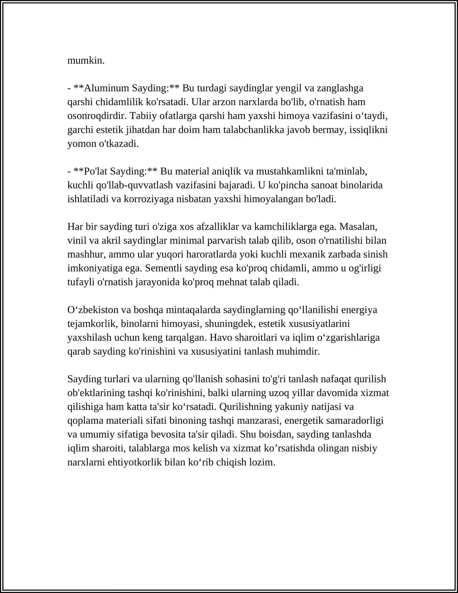 SAYDING BUYUMLARINING TURLARI VA TASNIFLI 4
