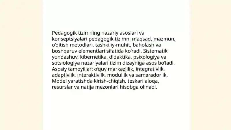 Pedagogik tizimlarni loyihalashtirish 4