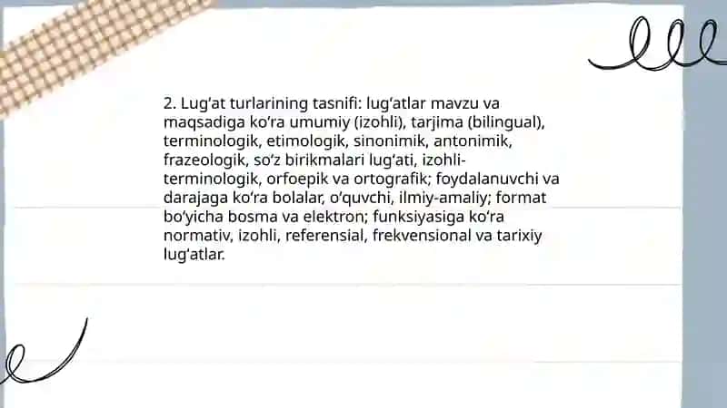 Leksikografiya.Lugʼatlar 4