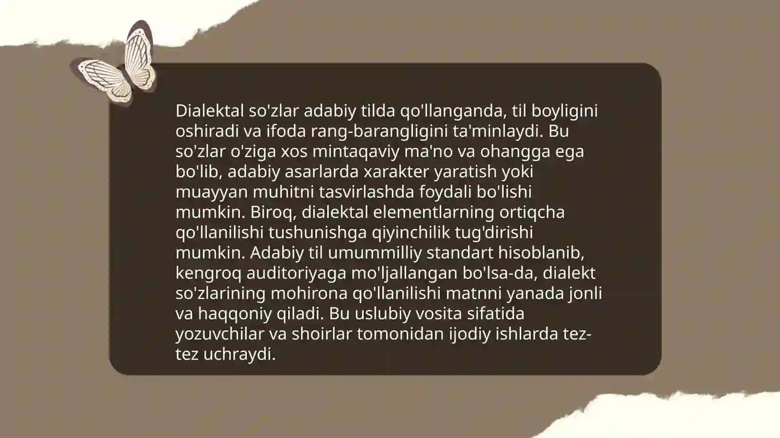 Dialektal lug'atlarning adabiy til lug'atlari bilan aloqadorligi 4