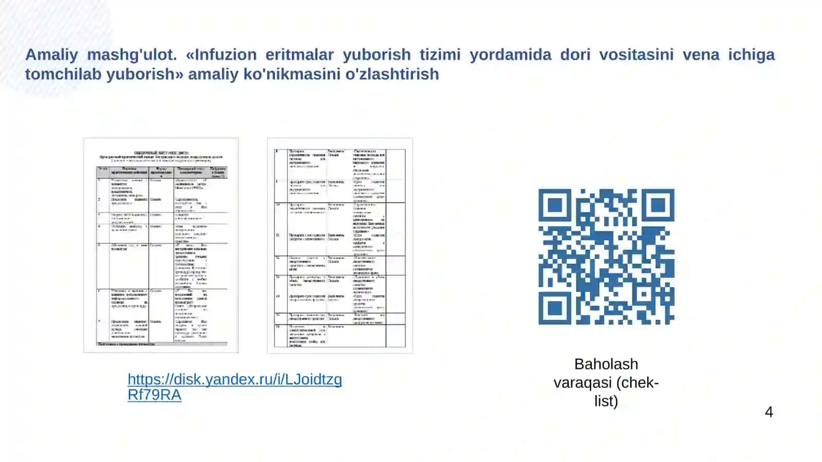 1-kurs talabalari uchun amaliy ko'nikmalar 4