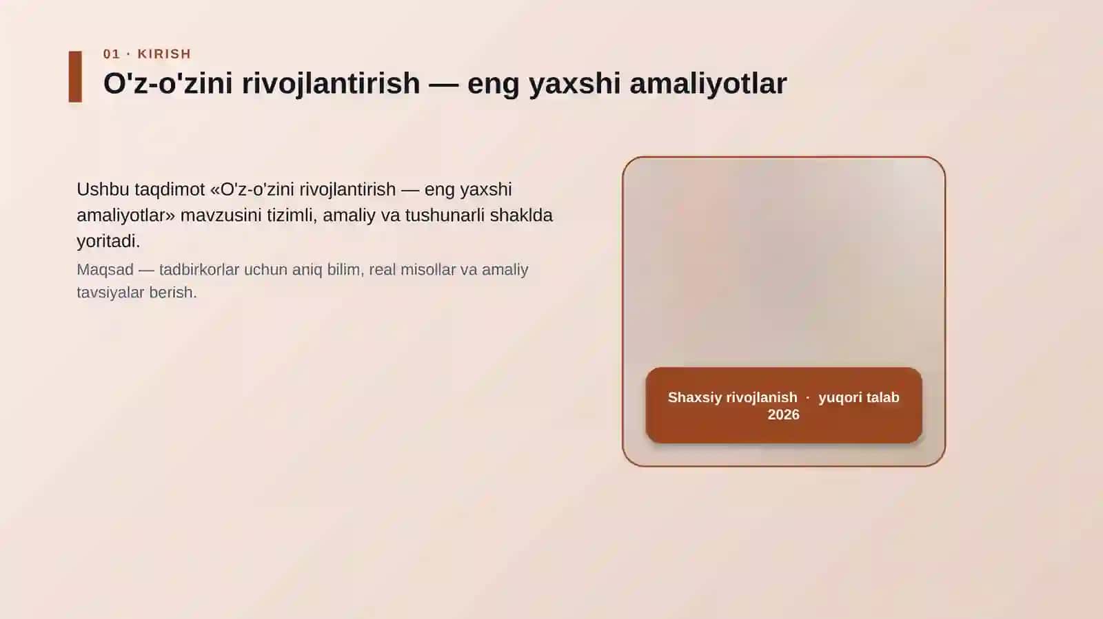 O'z-o'zini rivojlantirish — eng yaxshi amaliyotlar 4