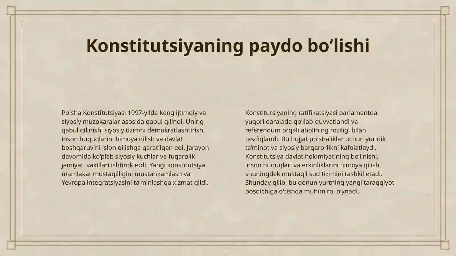 POLSHA KONSTITUTSIYASI 4