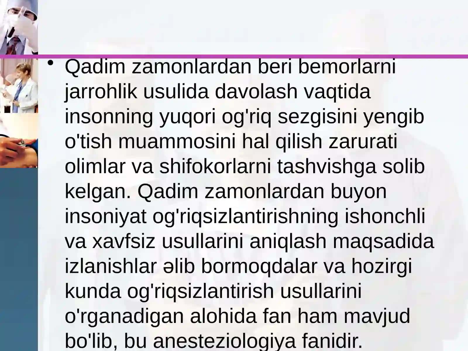 Ogʻriqsizlantirish 4