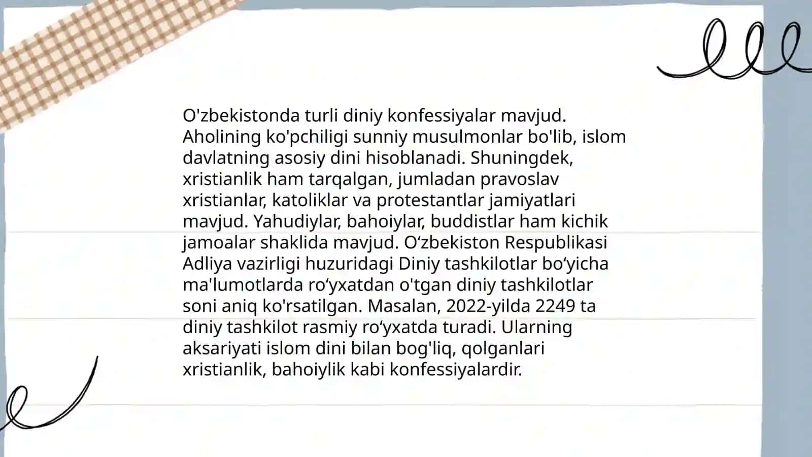 O'zbekistonda diniy tashkilotlar va konfessiyalar faoliyati dinamikasi. Missionerlik va prozelitizmning diniy etiqodni tanlashga salbiy ta'siri 4
