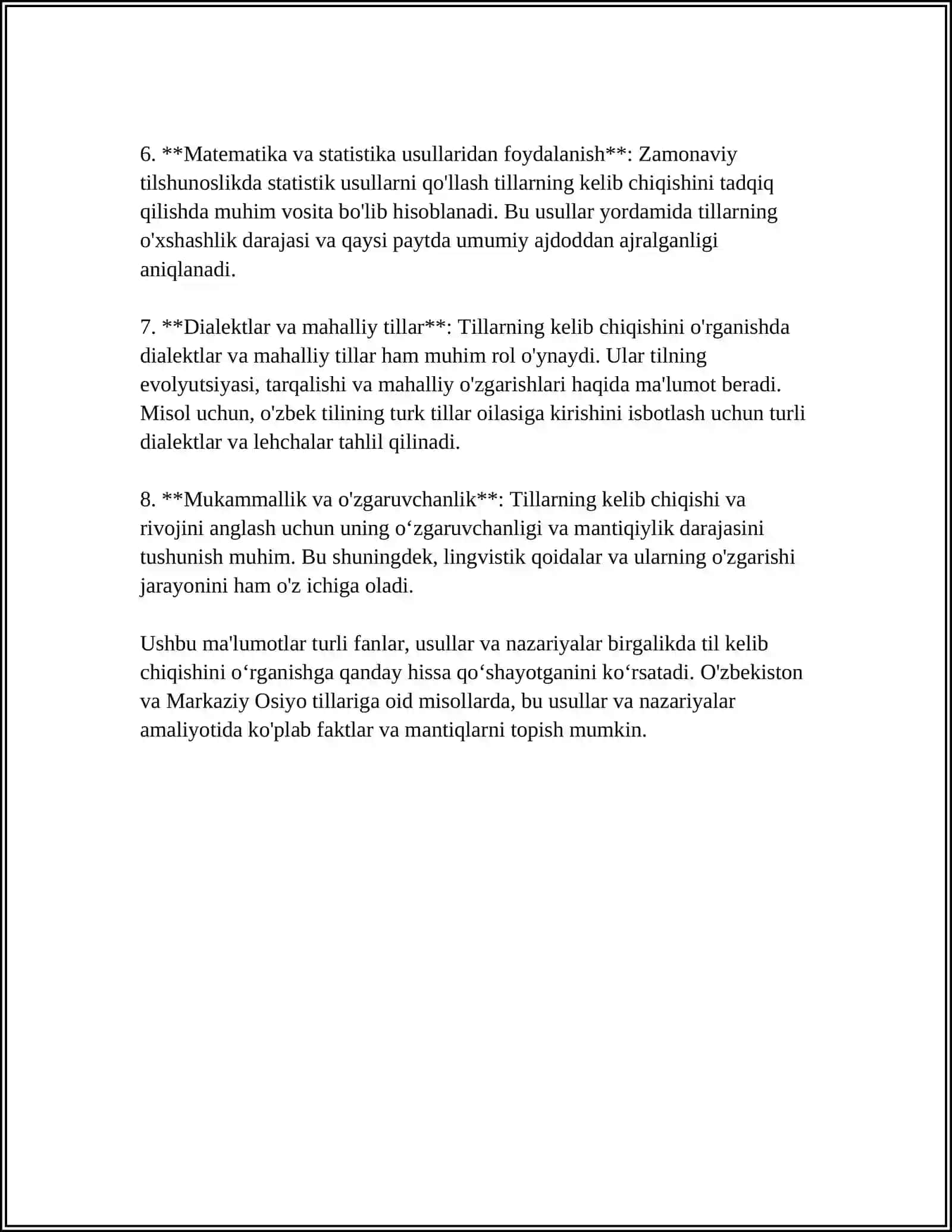 MUSTAQIL ISH Mavzu: TILLARNING GENEOLOGIK TASNIFI 4