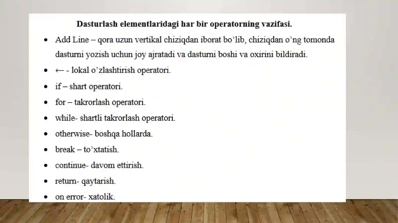 Mathcad dasturlash elementlari 4