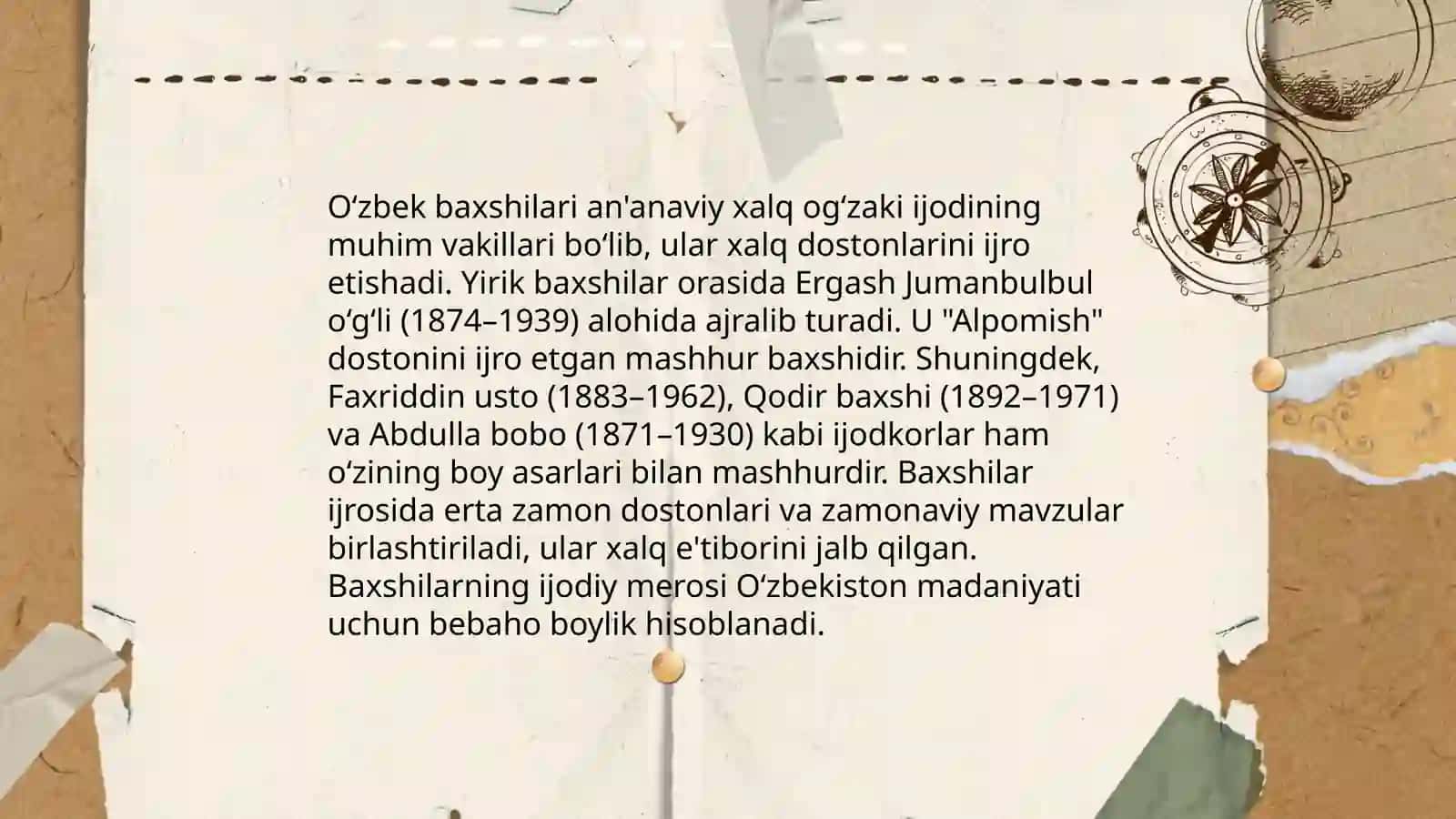 Baxshilik sa'nati dostonchilik maktablari va doston turlari Menglimurodova Nigora 4