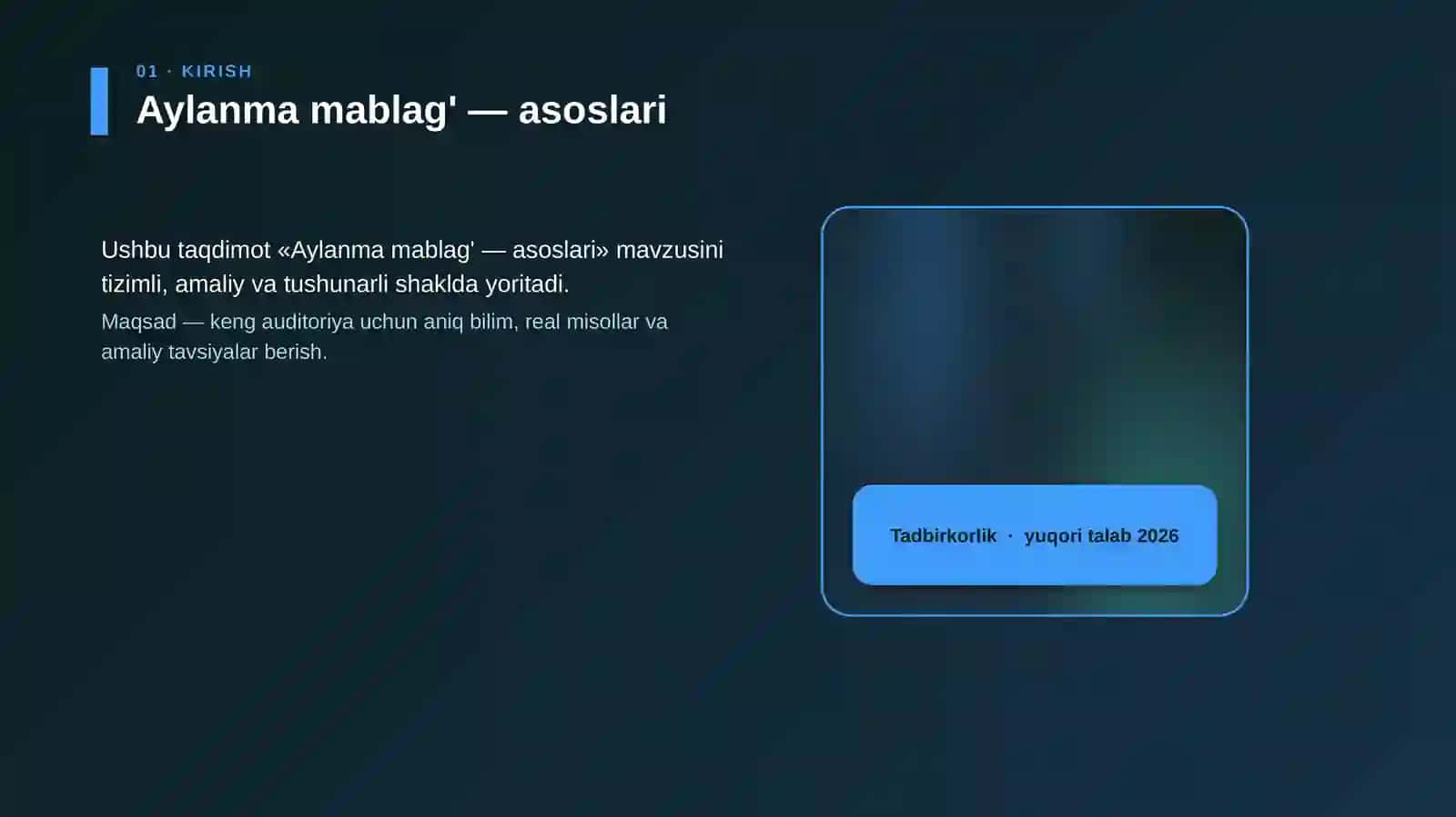 Aylanma mablag' — asoslari 4