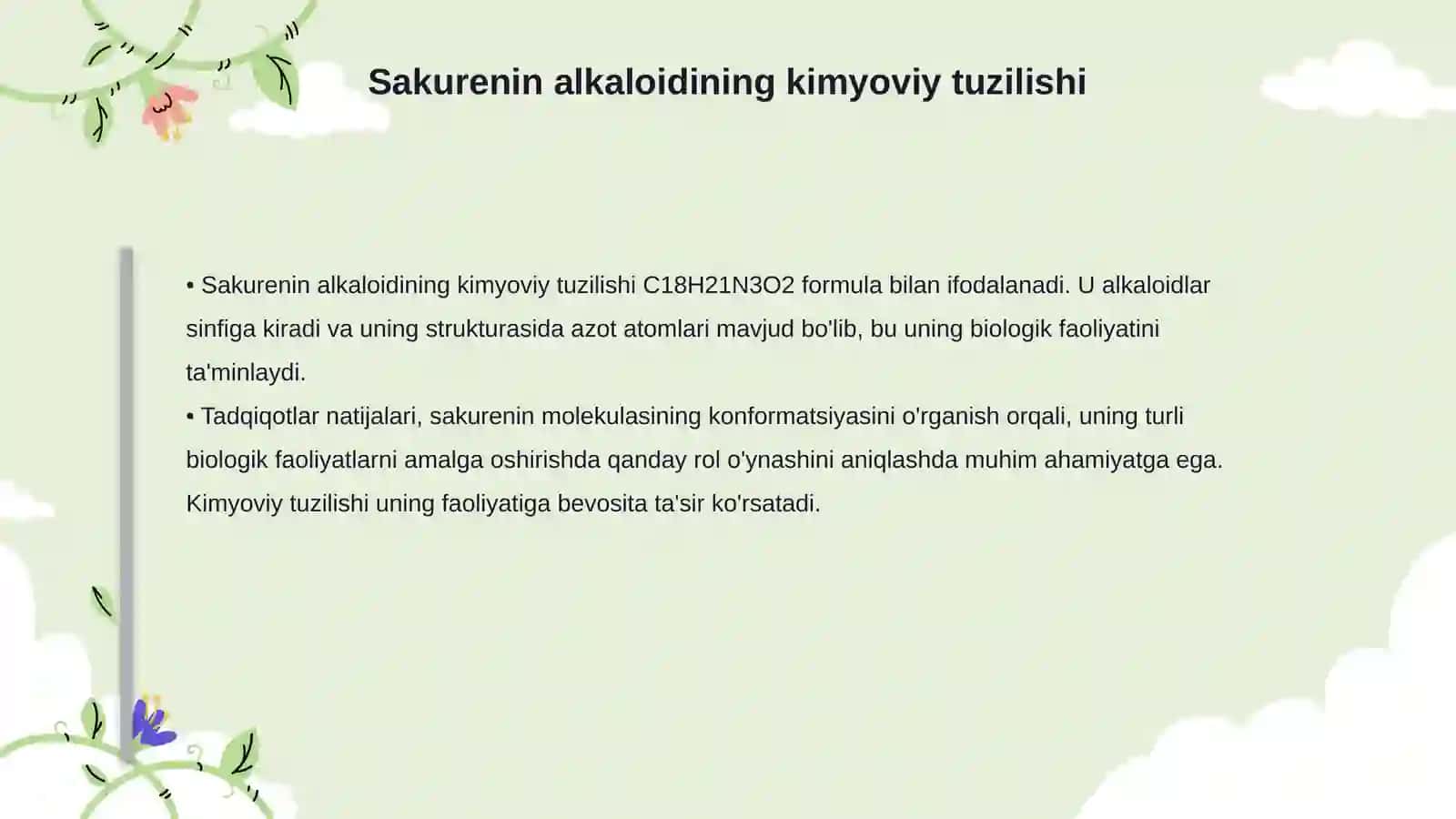Sakurenin alkaloidi 4