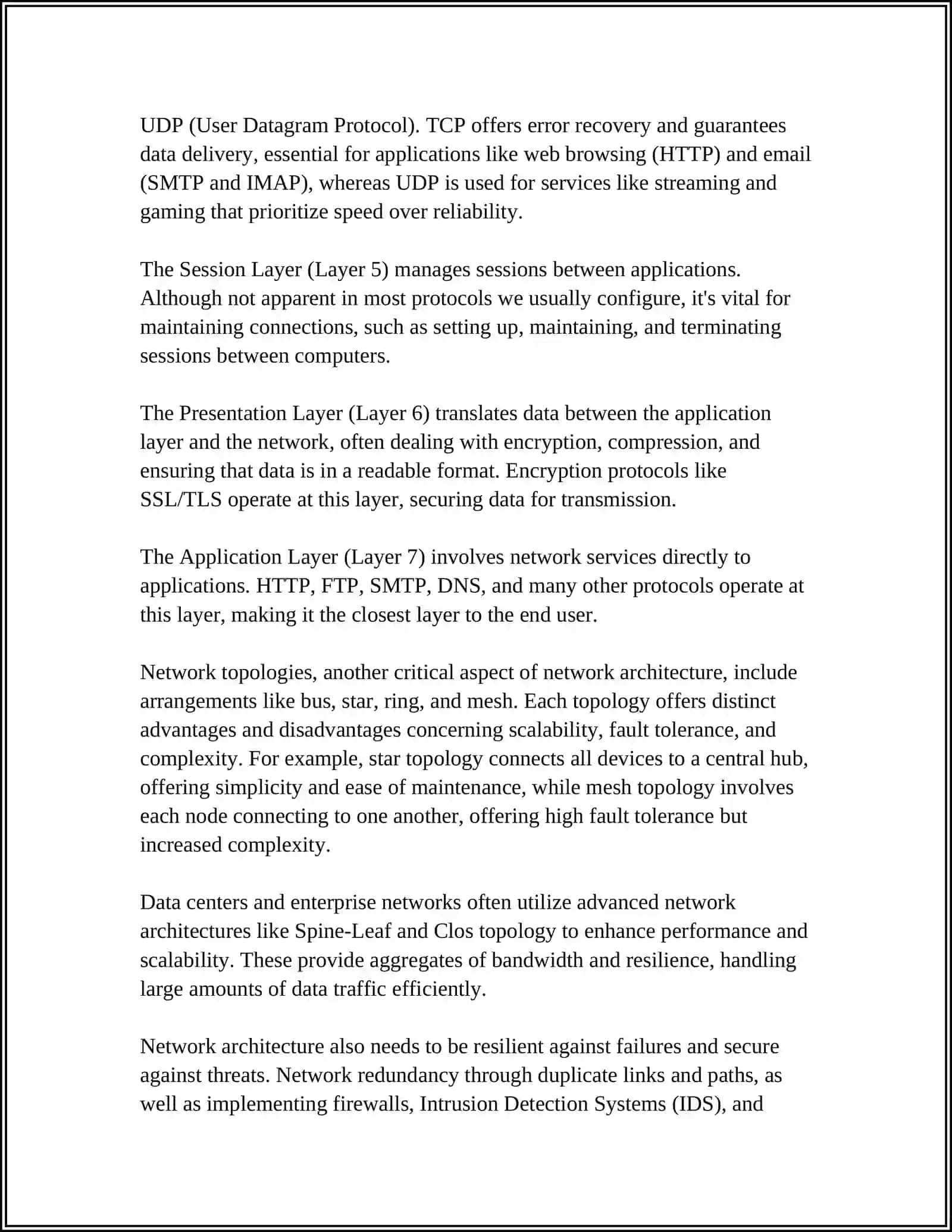 NETWORK SYSTEMS 4