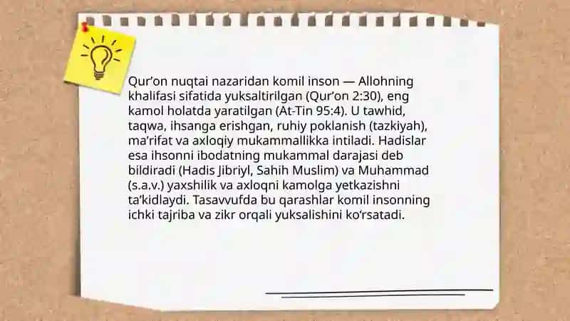 Tasavvuf ta'limotida komil insonni masalalari haqida 4