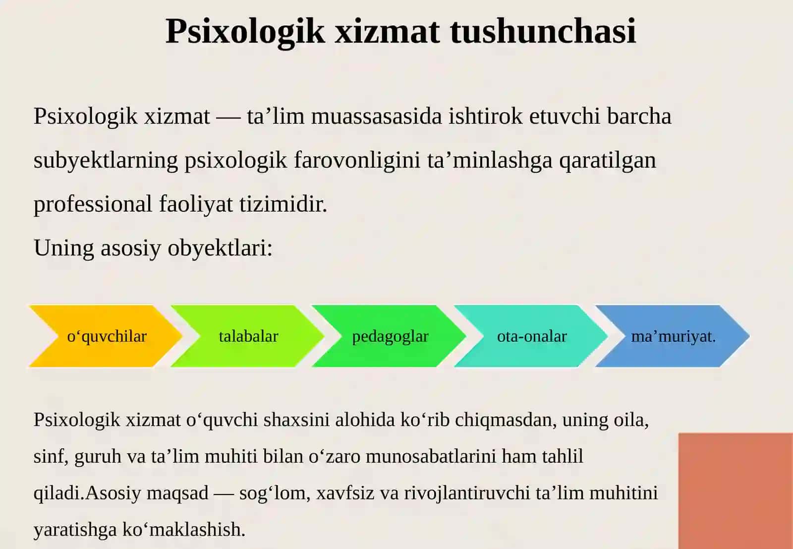 HOZIRGI BOSQICHDA PSIXOLOGIK XIZMAT RIVOJLANISHINING DOLZARBLIGI 4