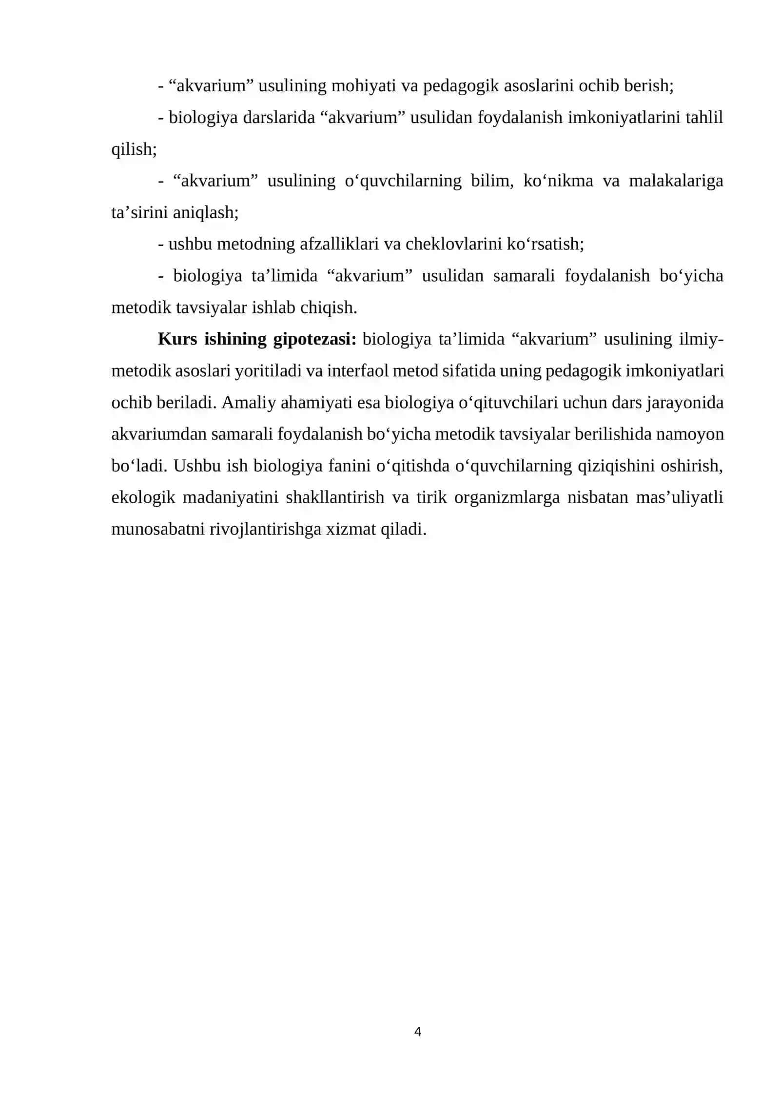 Biologiyada “Akvarium” usulidan foydalanish imkoniyatlari 4