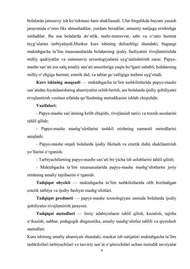 Maktabgacha talim tashkilotlarida papye - mashesanatining ahamoyati 4