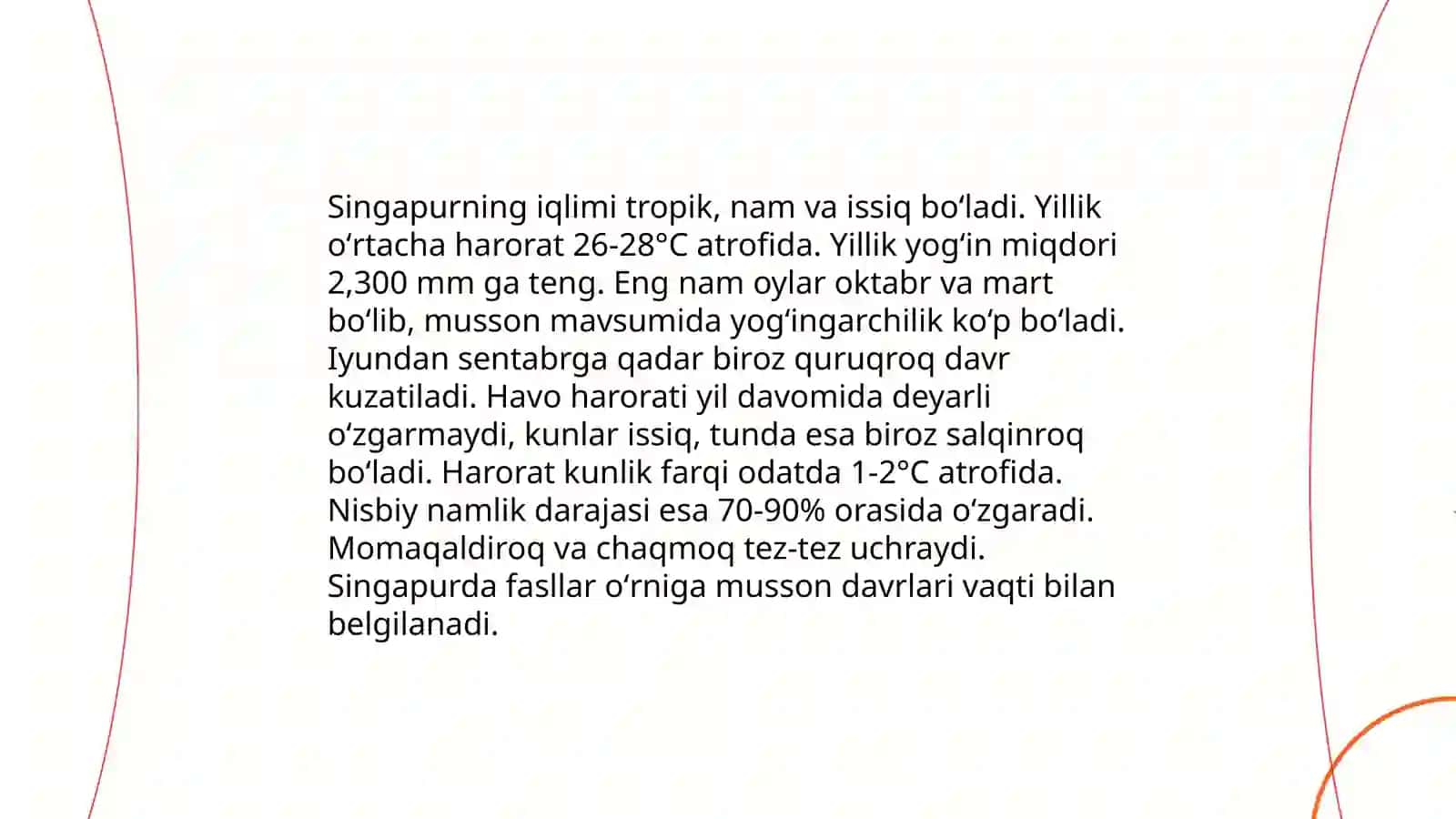 Singapurning geografik o‘rni, tabiiy sharoiti va tabiiy resurslari.Singapurning sanoati, savdo, xizmatko‘rsatish, qishloq xo‘jaligi 4