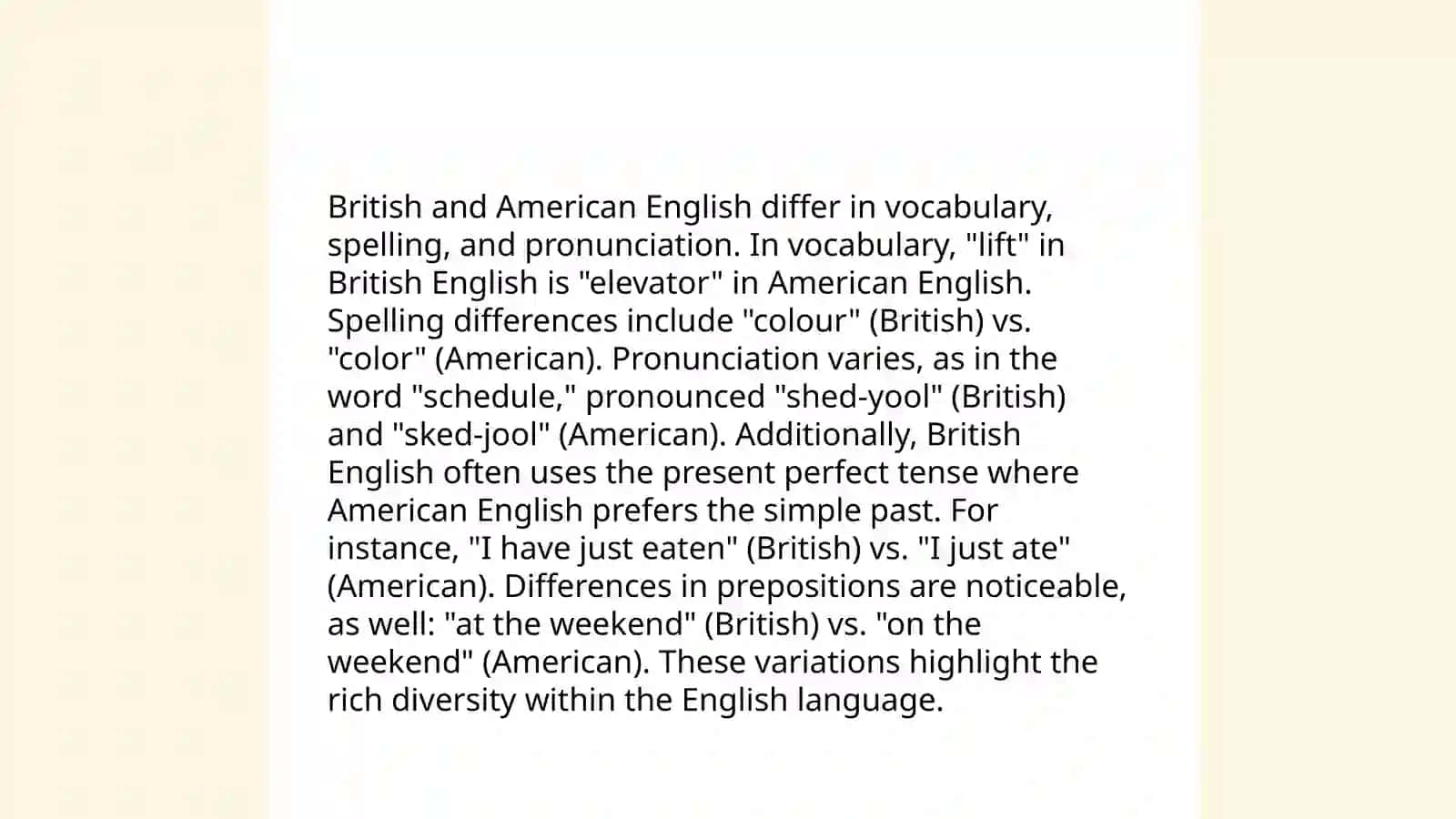 Standard English:Speech and writing 4