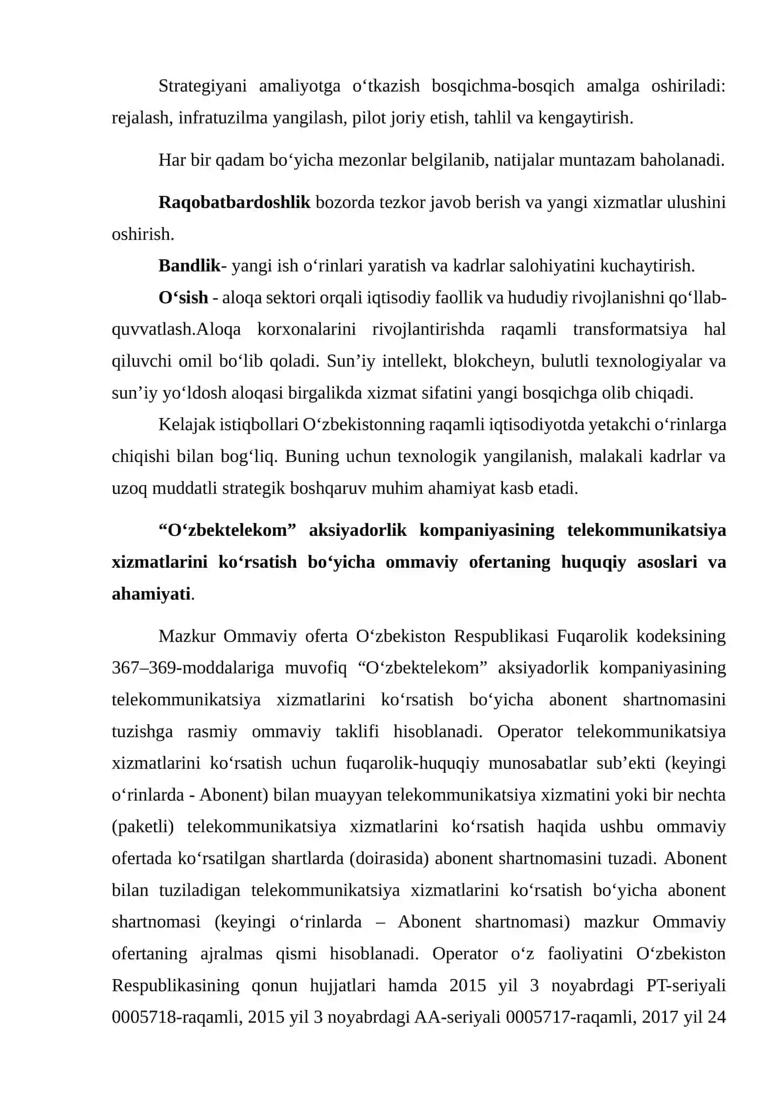 Aloqa korxonalarini rivojlantirish 4