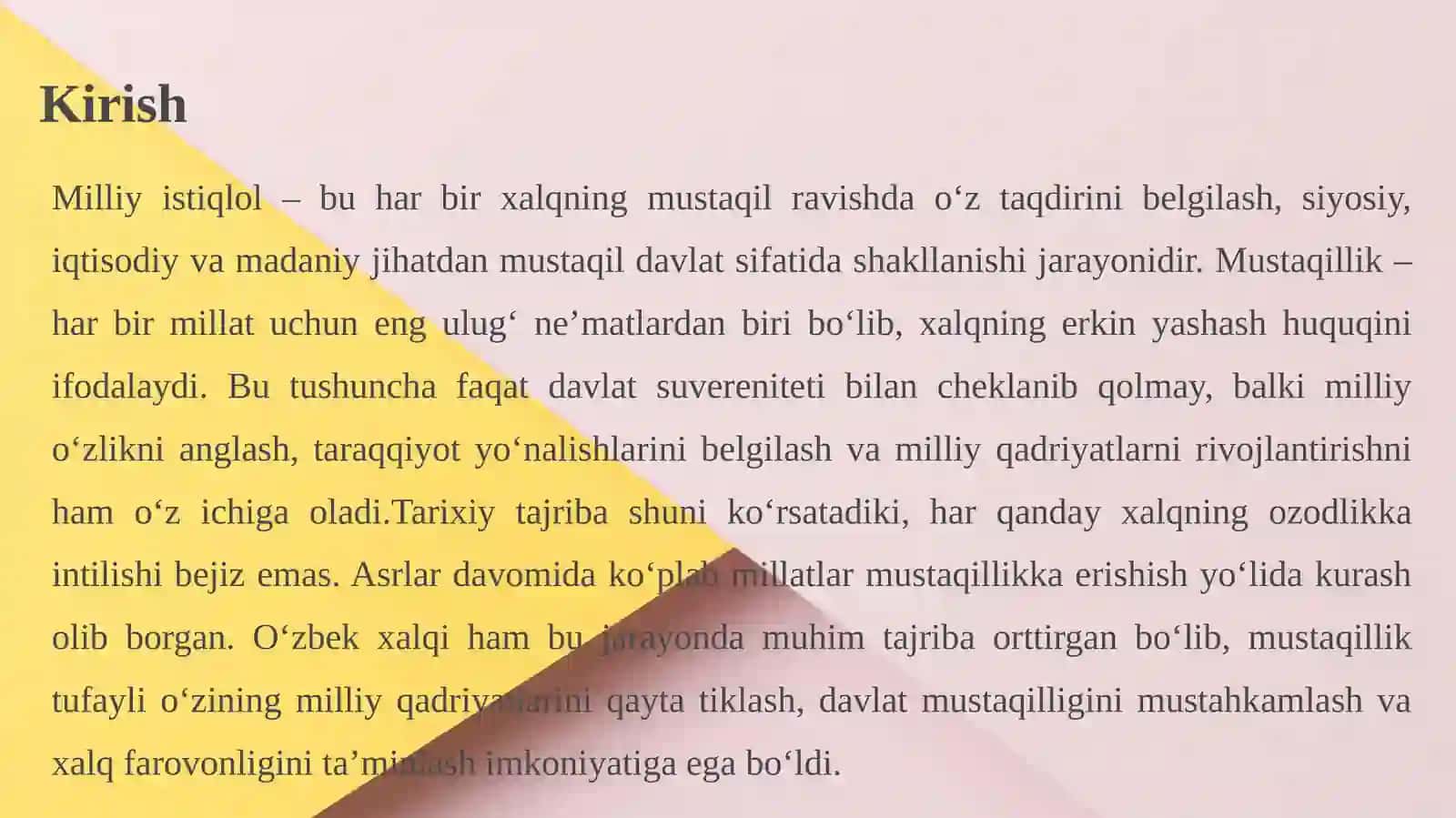 Milliy istiqlol - xalq orzusi. 4