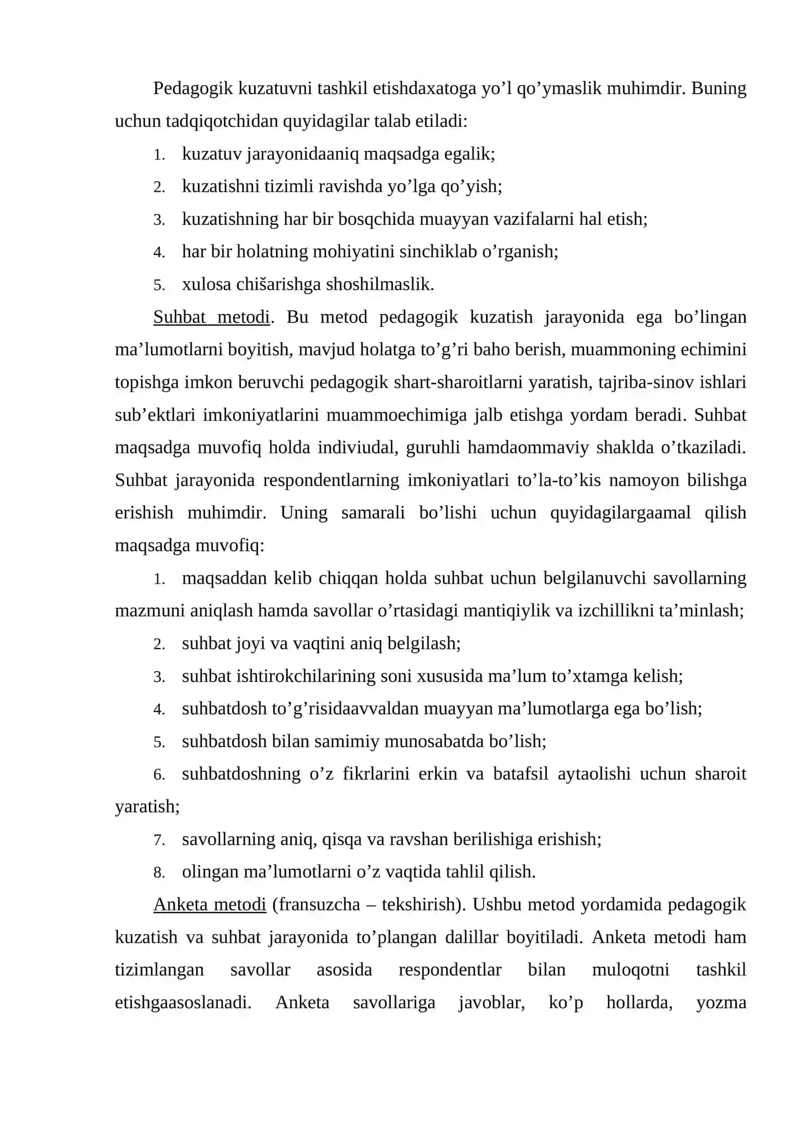 Boshlang’ich ta’lim pedagogikasi fanining tadqiqot metodlari 4