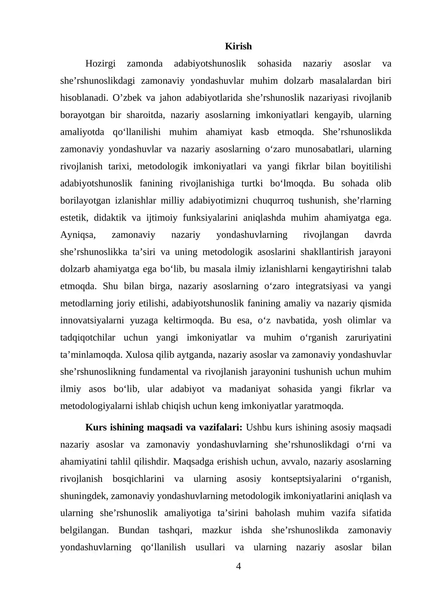 Lirik turning nazariy asoslari va she'rshunoslikdagi zamonaviy yondashuvlar 4
