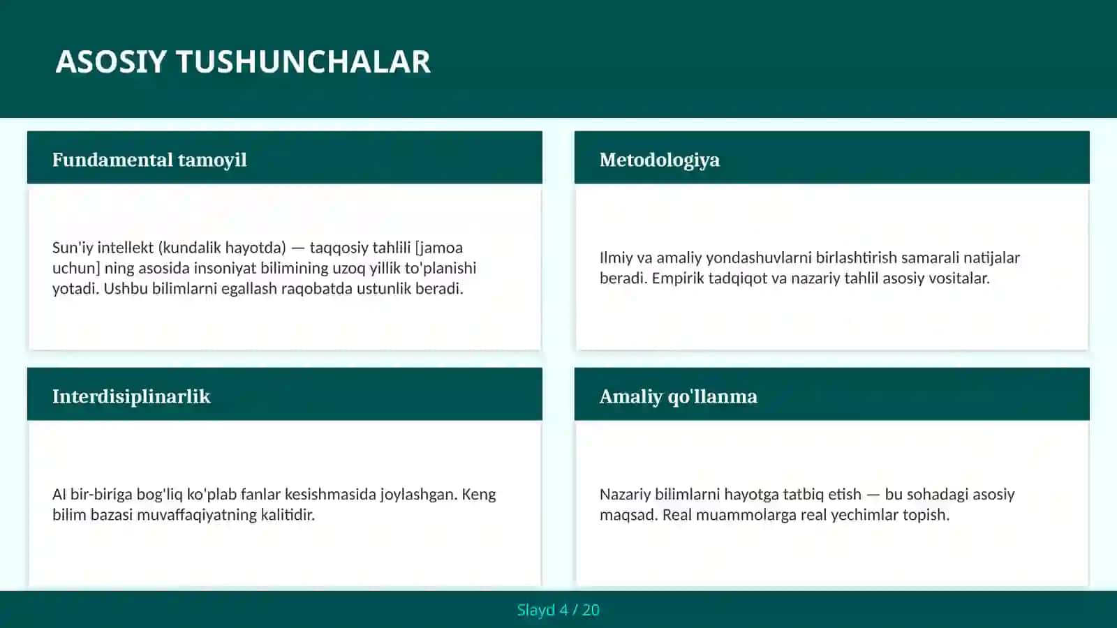 Sun'iy intellekt (kundalik hayotda) — taqqosiy tahlili [jamoa uchun] 4