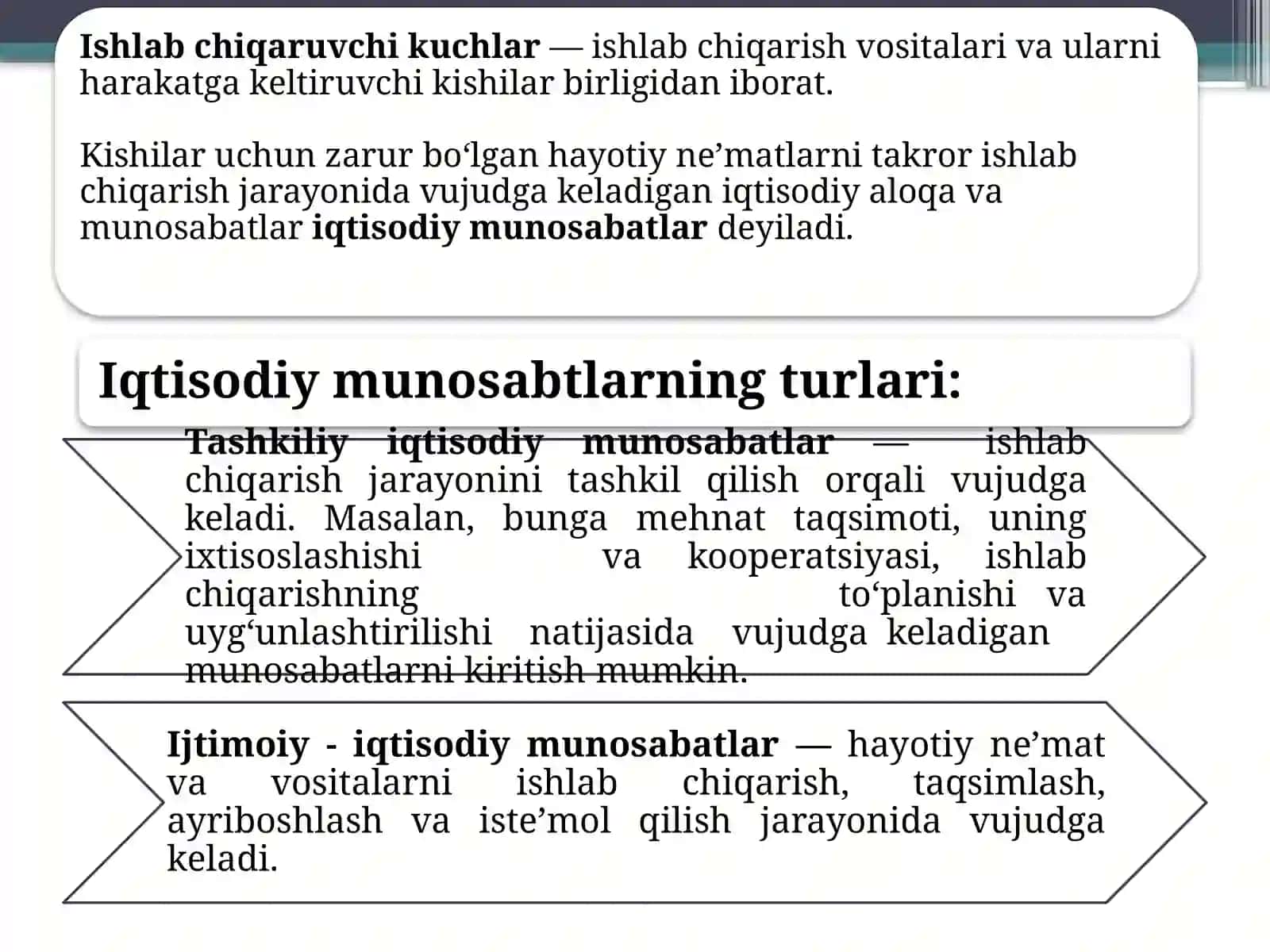 Iqtisodiy munosabatlar 4