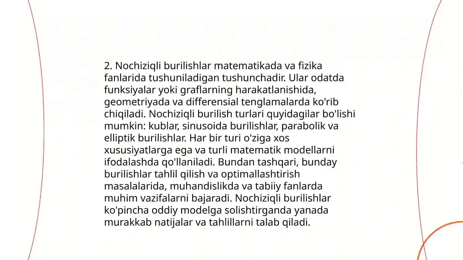 Nochiziqli burilishlar 4