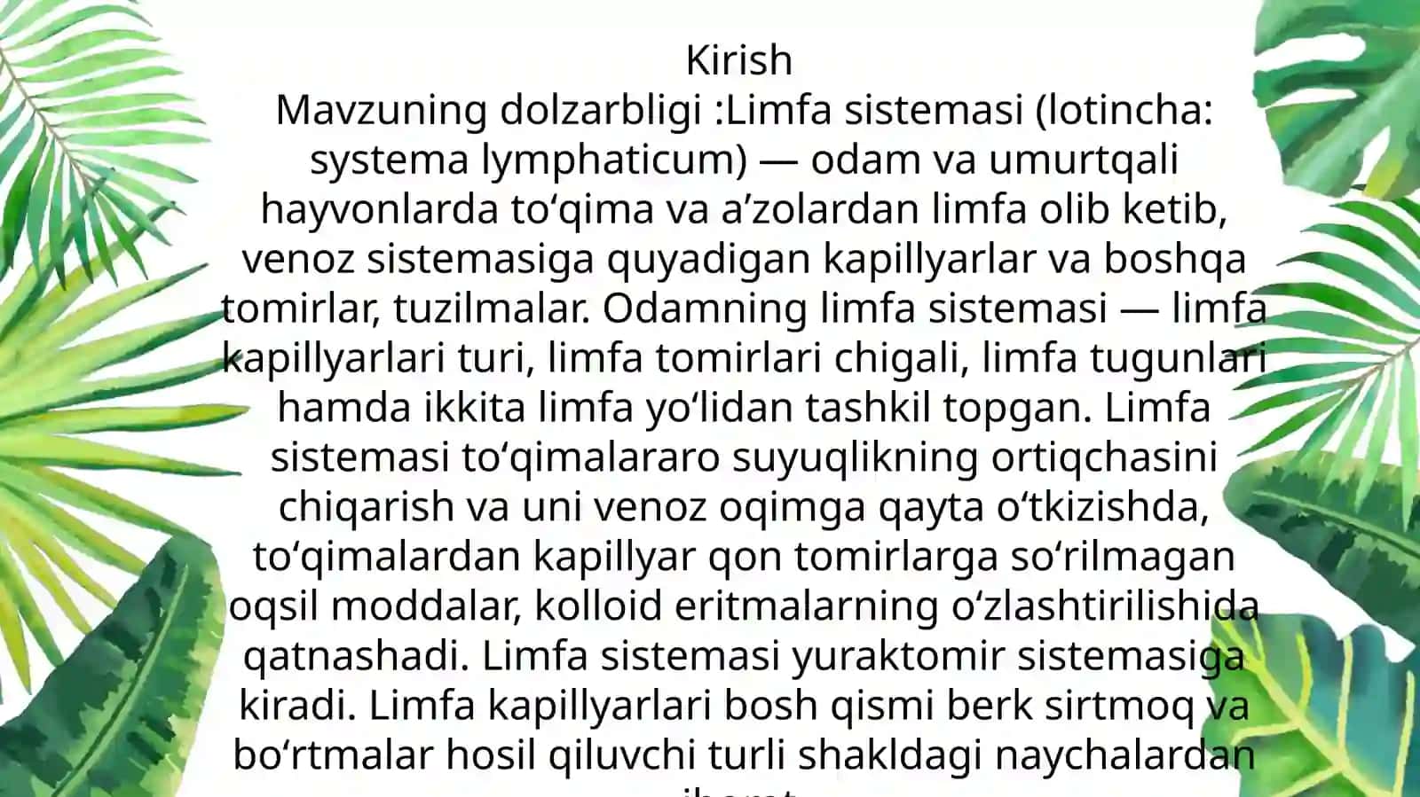Limfa va uning harakati 4
