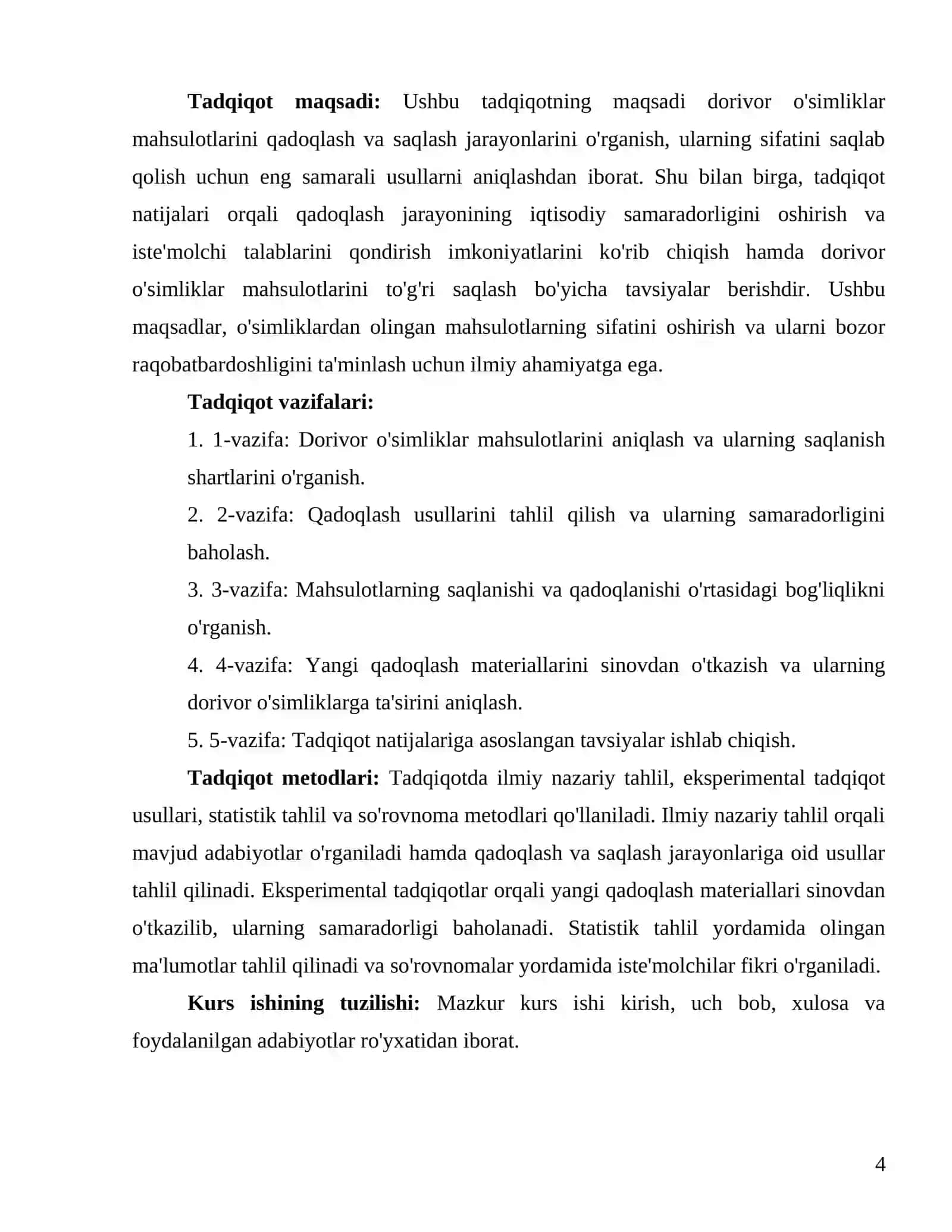 Dorivor o'simliklar mahsulotlarini qadoqlash va saqlash 4