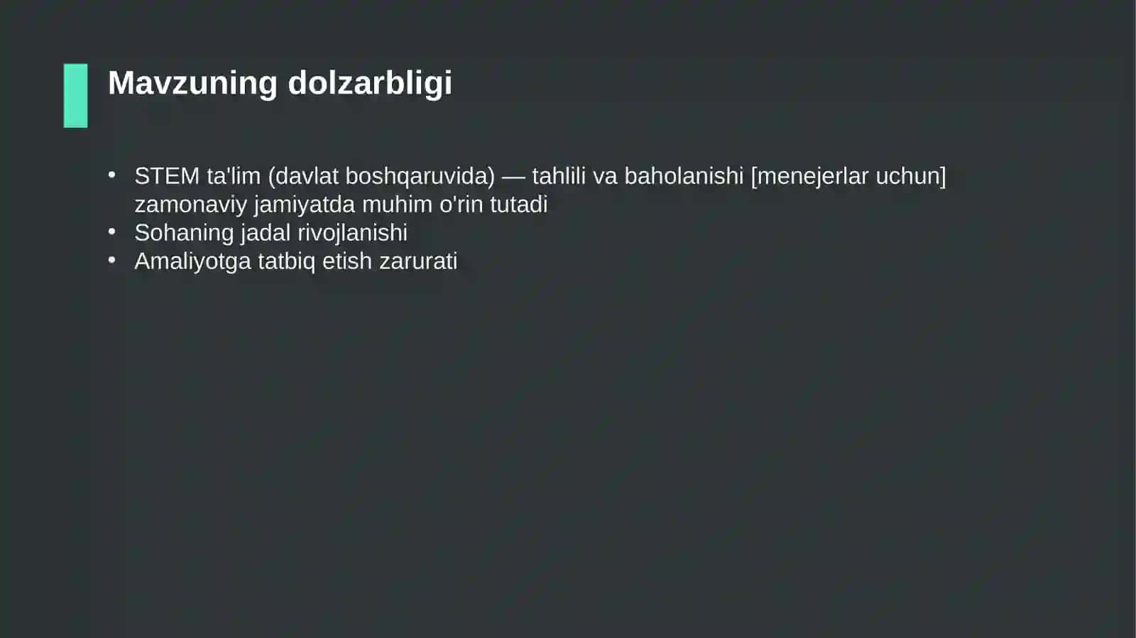STEM ta'lim (davlat boshqaruvida) — tahlili va baholanishi [menejerlar uchun] 4