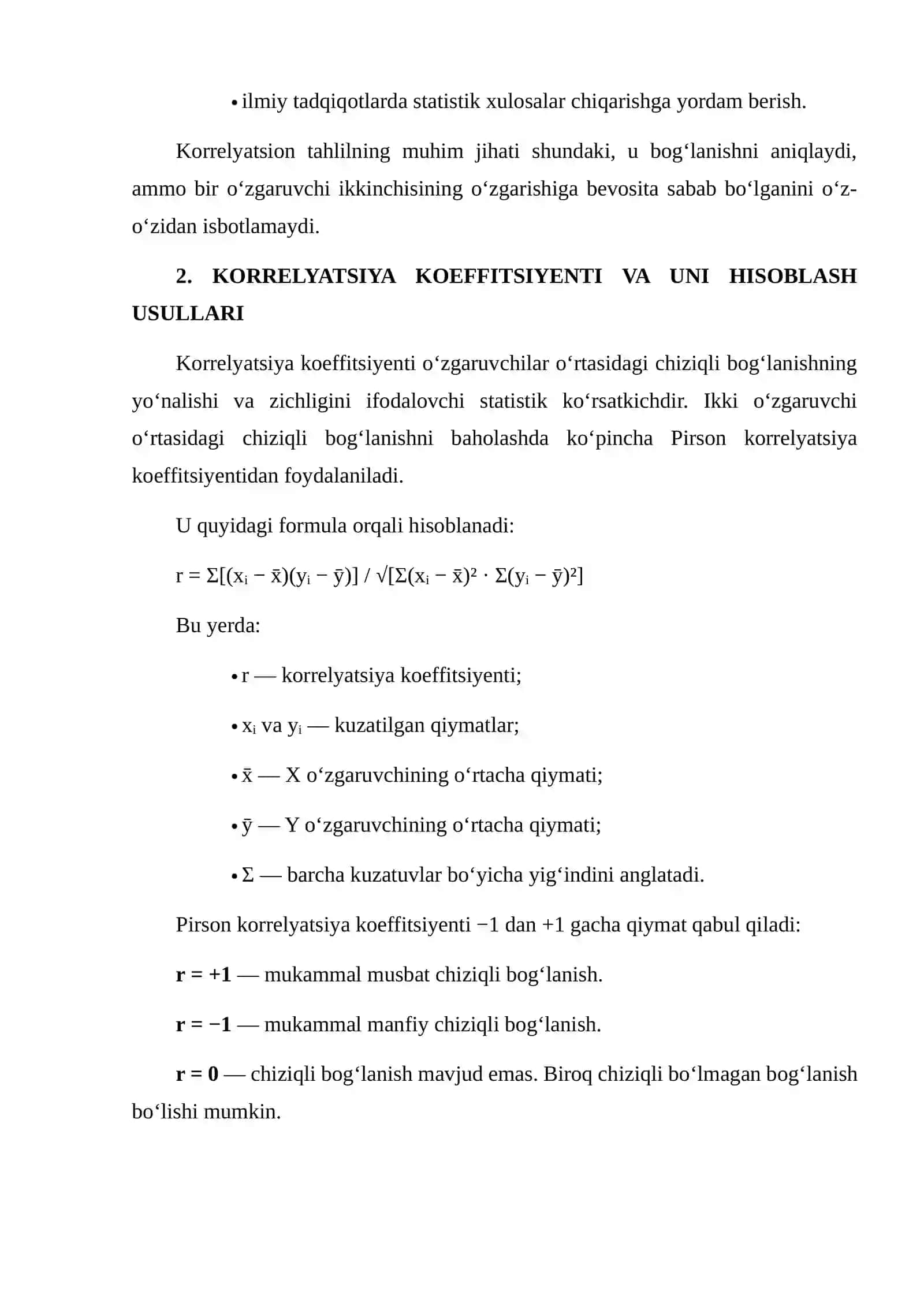 KORRELYATSION VA REGRESSION TAHLIL 4
