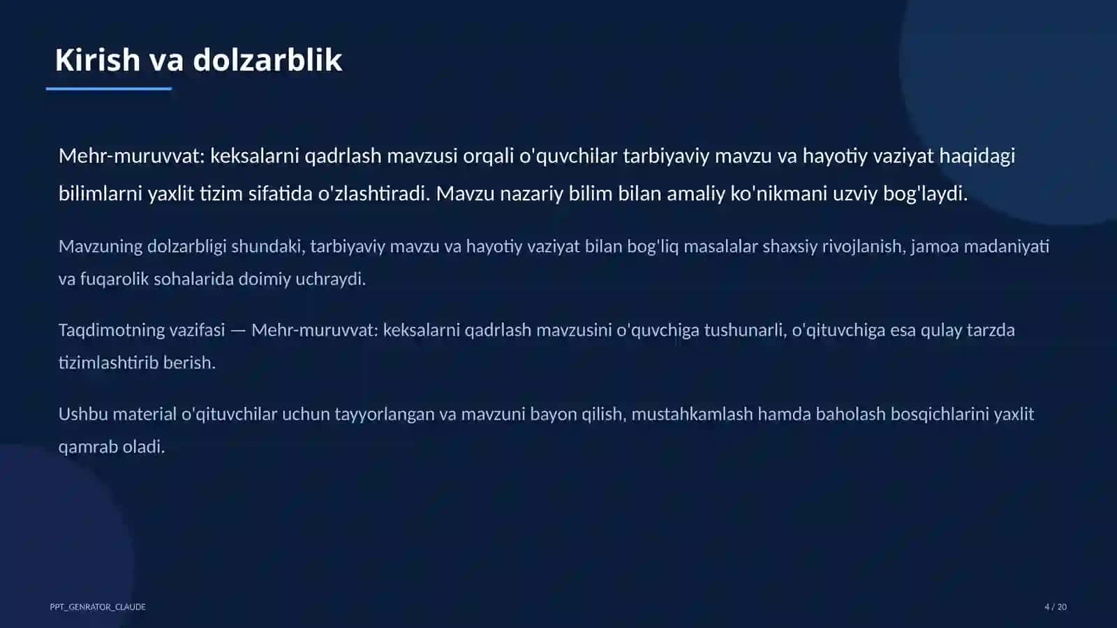 Mehr-muruvvat: keksalarni qadrlash 4