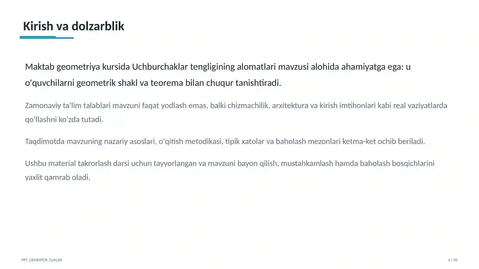 Uchburchaklar tengligining alomatlari (7-sinf) 4