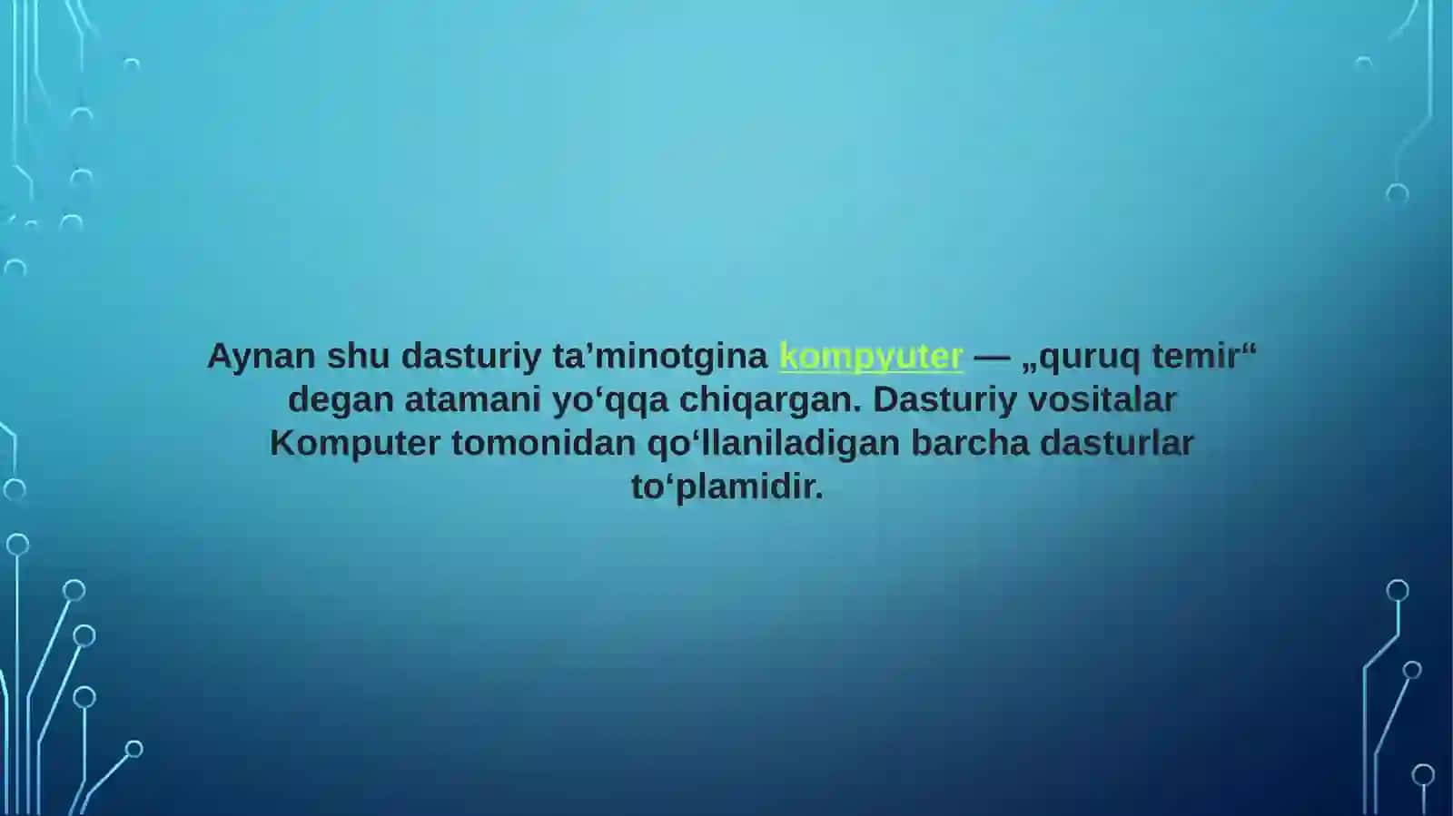 Dasturiy taʼminotni ishlab chiqarish prinsipi va ulardan O`zbekistonning iqtisodiyotida foydalanishning asosiy rollari 4
