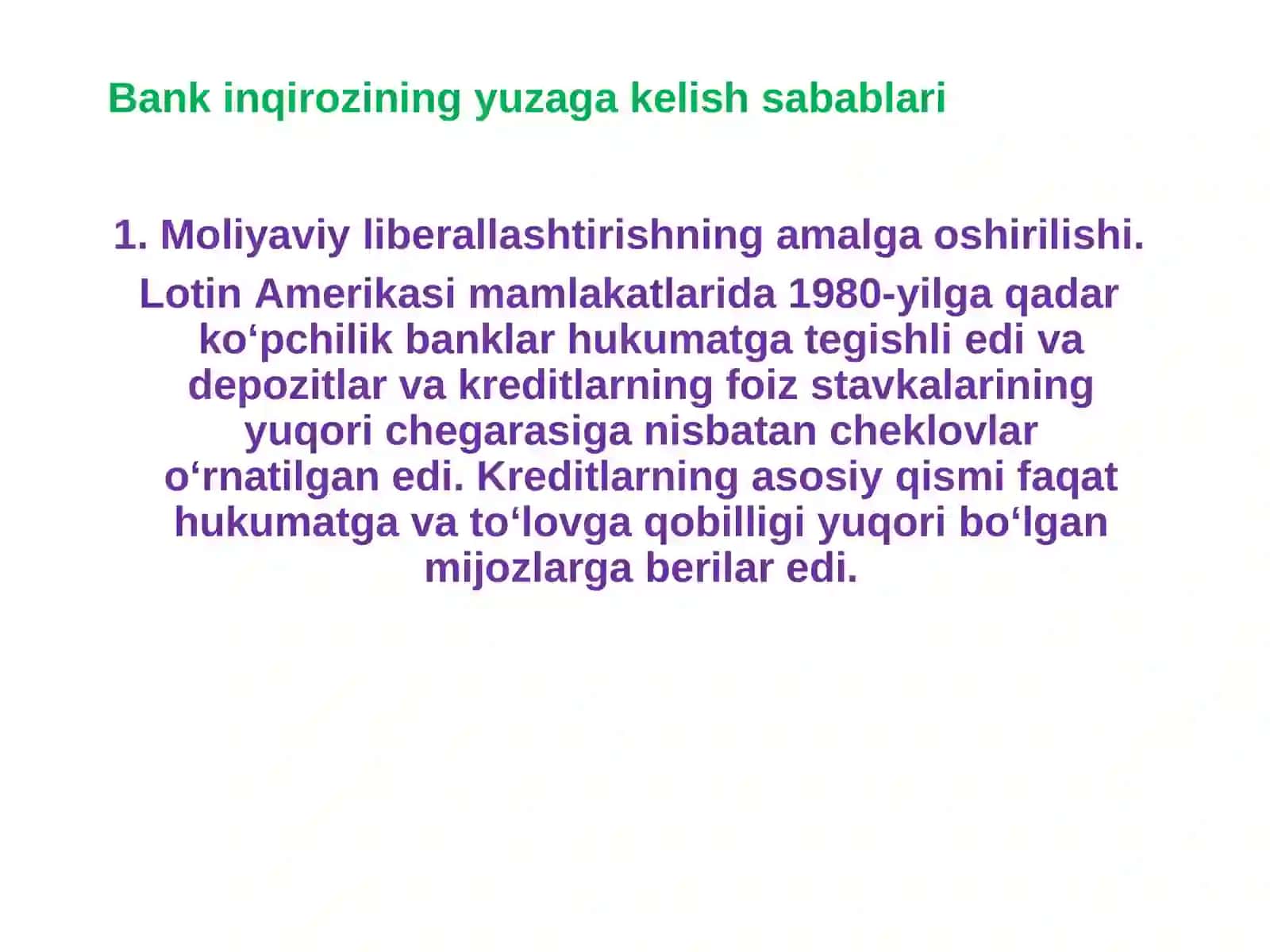 Bank inqirozlari 4