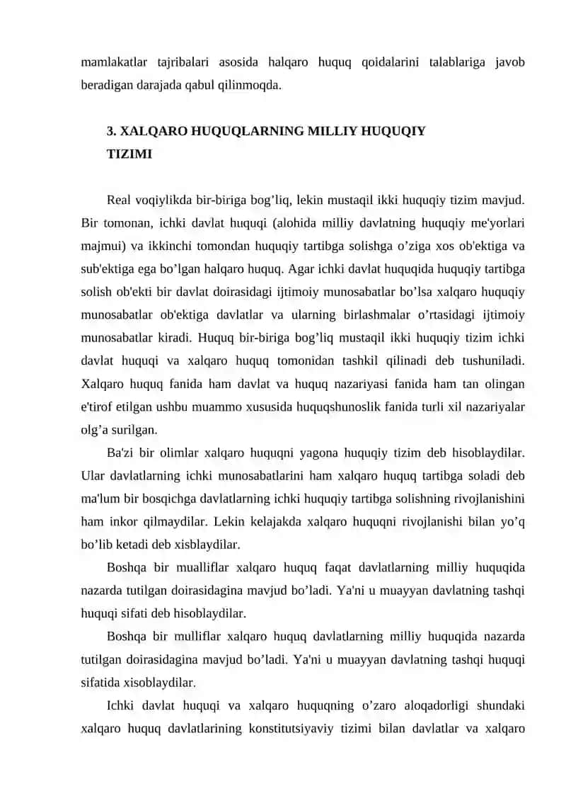 Milliy ( ichki davlat ) va xalqaro huquq munosabatlari 4