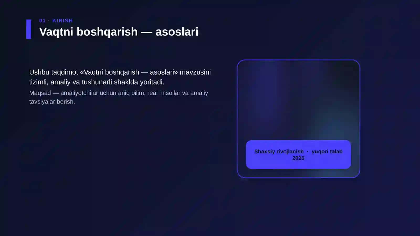 Vaqtni boshqarish — asoslari 4